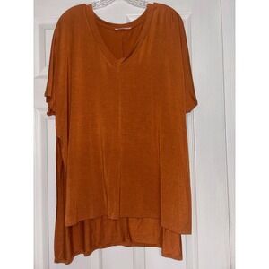 Zenana Burnt Orange Short Sleeve T-Shirt Women's Size Large